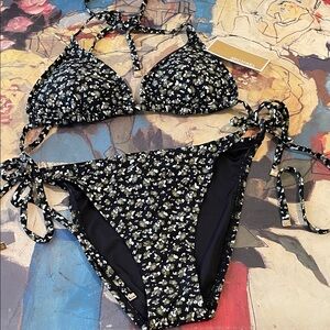 2PC MK Triangle Padded Top Swimsuit